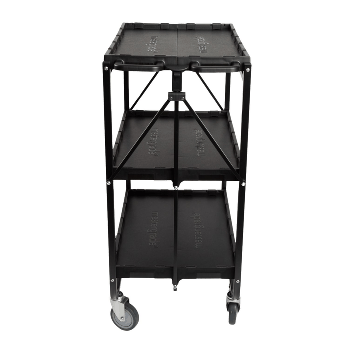 FoldPro cart folding from open to closed in three steps